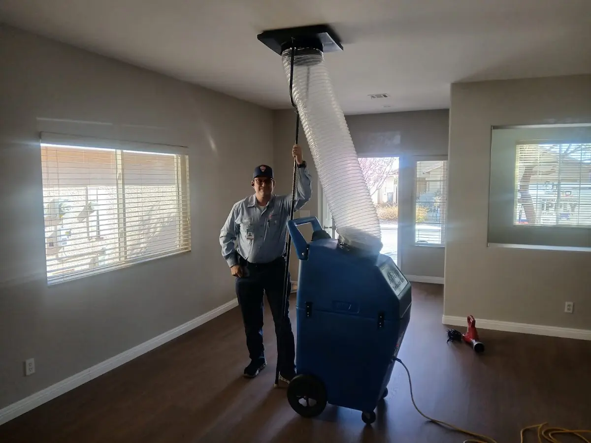 Professional Dryer Vent Cleaning work inside a Oakwood home